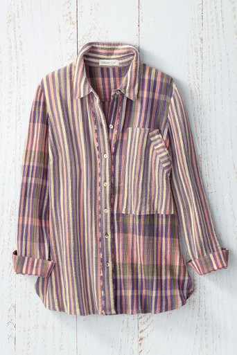 Delight in Stripes Gauze Big Shirt