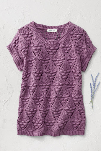 Geo Open-Stitch Sweater