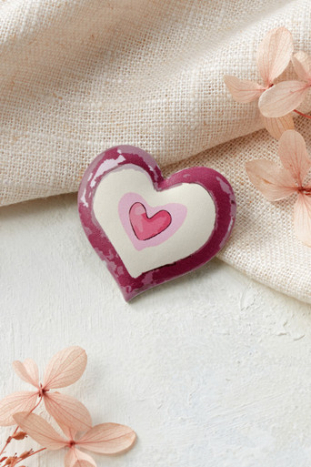 Painted Hearts Pins