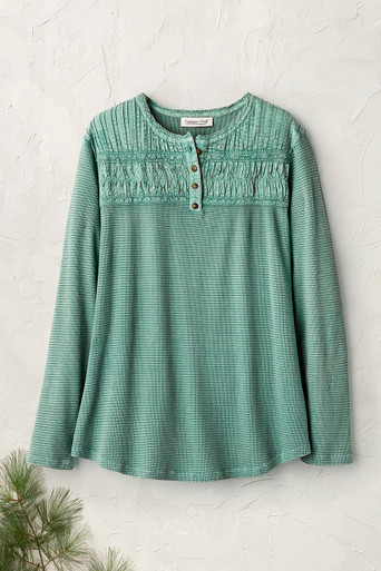 Textured Knit Henley